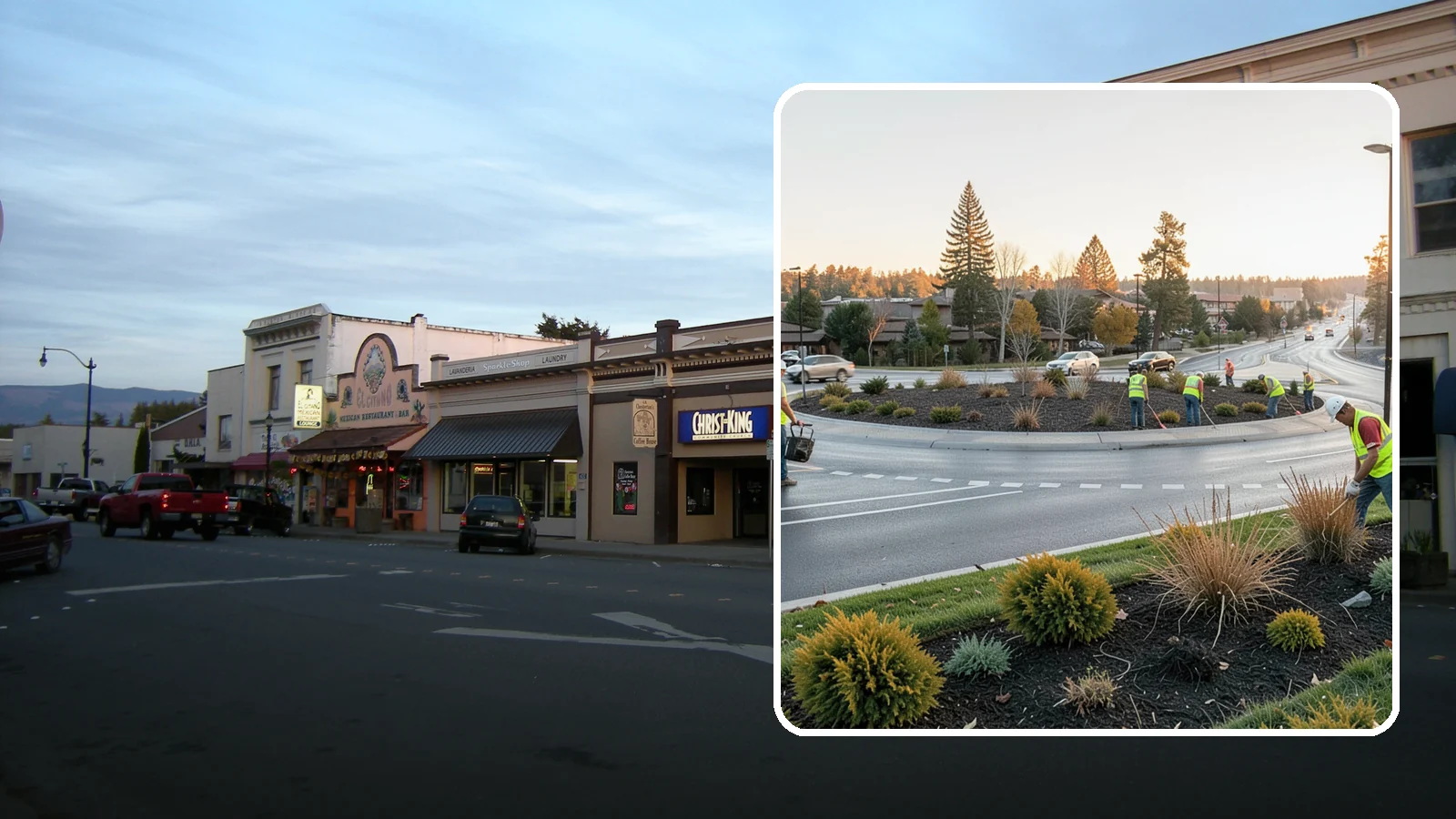 Median & Roundabout Landscaping in Burlington, Skagit County, WA - We install and maintain durable, sight-safe plantings in medians and roundabouts for Western Washington transportation and public...