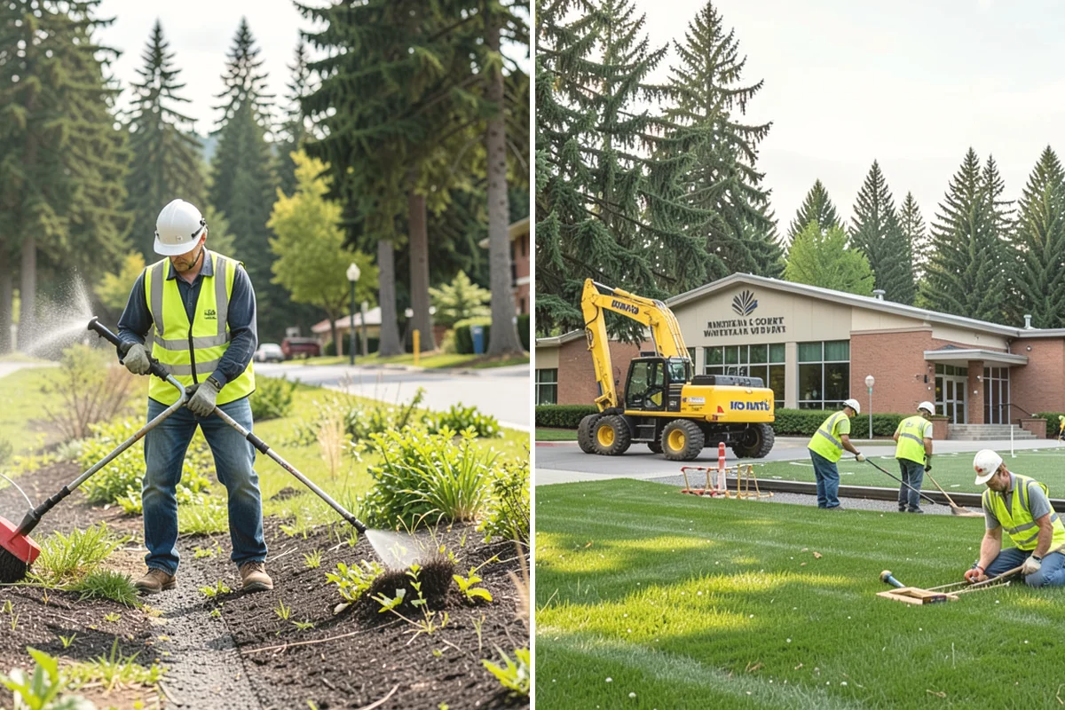 Median & Roundabout Landscaping in Burlington, Skagit County, WA - We assess sight triangles, clear zones, and roadway conditions