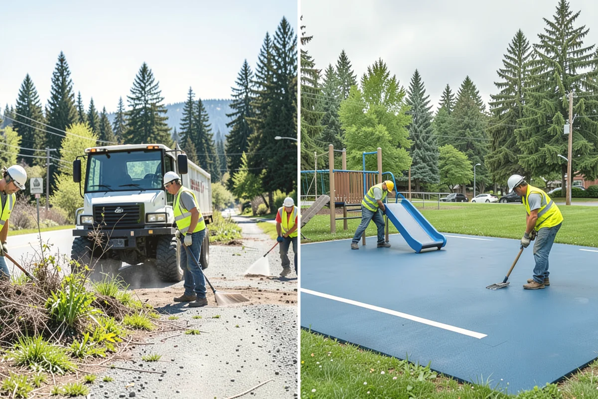 Median & Roundabout Landscaping in Carnation, King County, WA - We assess sight triangles, clear zones, and roadway conditions