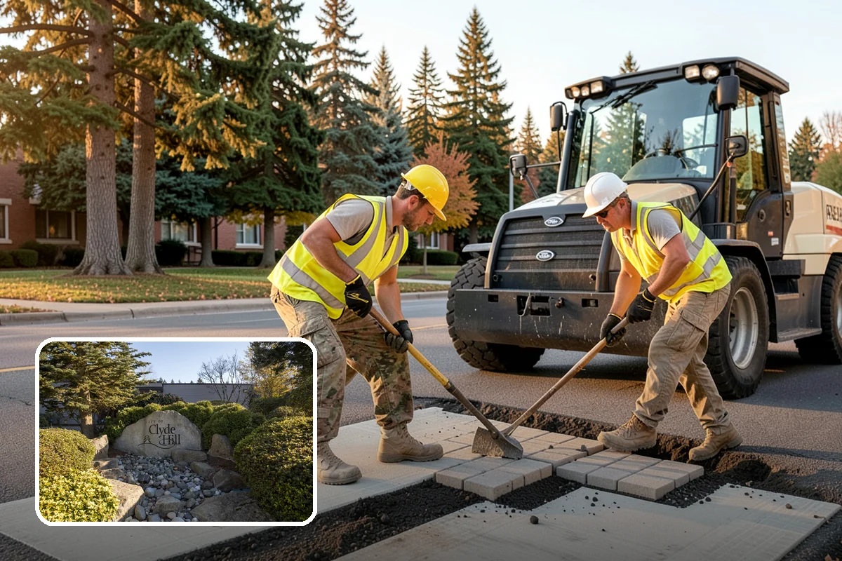 Median & Roundabout Landscaping in Clyde Hill, King County, WA - Sight-safe plant selection maintains driver visibility and MUTCD compliance