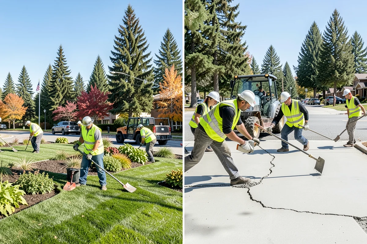 Median & Roundabout Landscaping in Concrete, Skagit County, WA - We assess sight triangles, clear zones, and roadway conditions