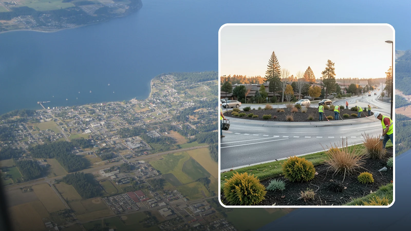 Median & Roundabout Landscaping in Coupeville, Island County, WA - We install and maintain durable, sight-safe plantings in medians and roundabouts for Western Washington transportation and public...