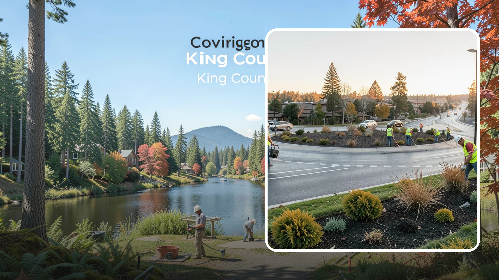 Median & Roundabout Landscaping in Covington, King County, WA - We install and maintain durable, sight-safe plantings in medians and roundabouts for Western Washington transportation and public...