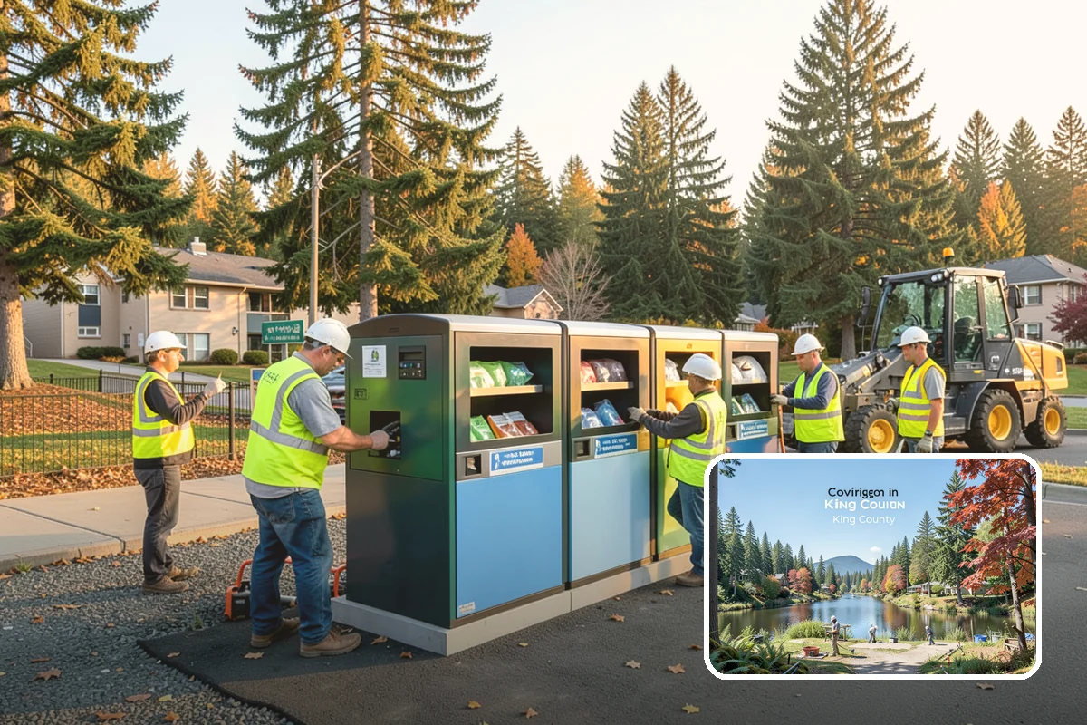 Median & Roundabout Landscaping in Covington, King County, WA - Sight-safe plant selection maintains driver visibility and MUTCD compliance