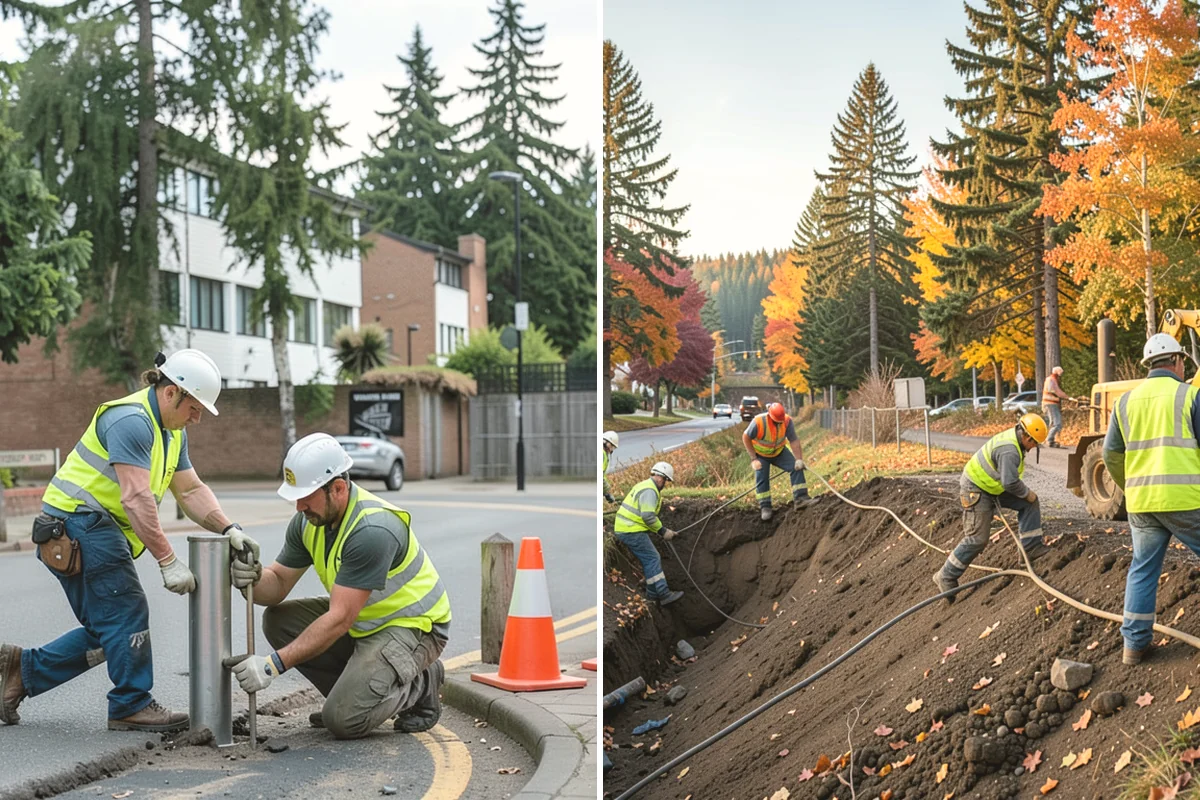 Median & Roundabout Landscaping in Covington, King County, WA - We assess sight triangles, clear zones, and roadway conditions