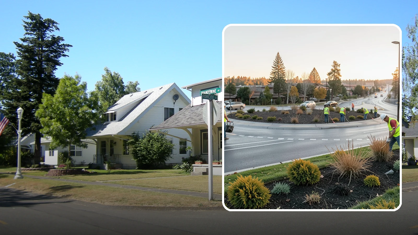 Median & Roundabout Landscaping in DuPont, Pierce County, WA - We install and maintain durable, sight-safe plantings in medians and roundabouts for Western Washington transportation and public...