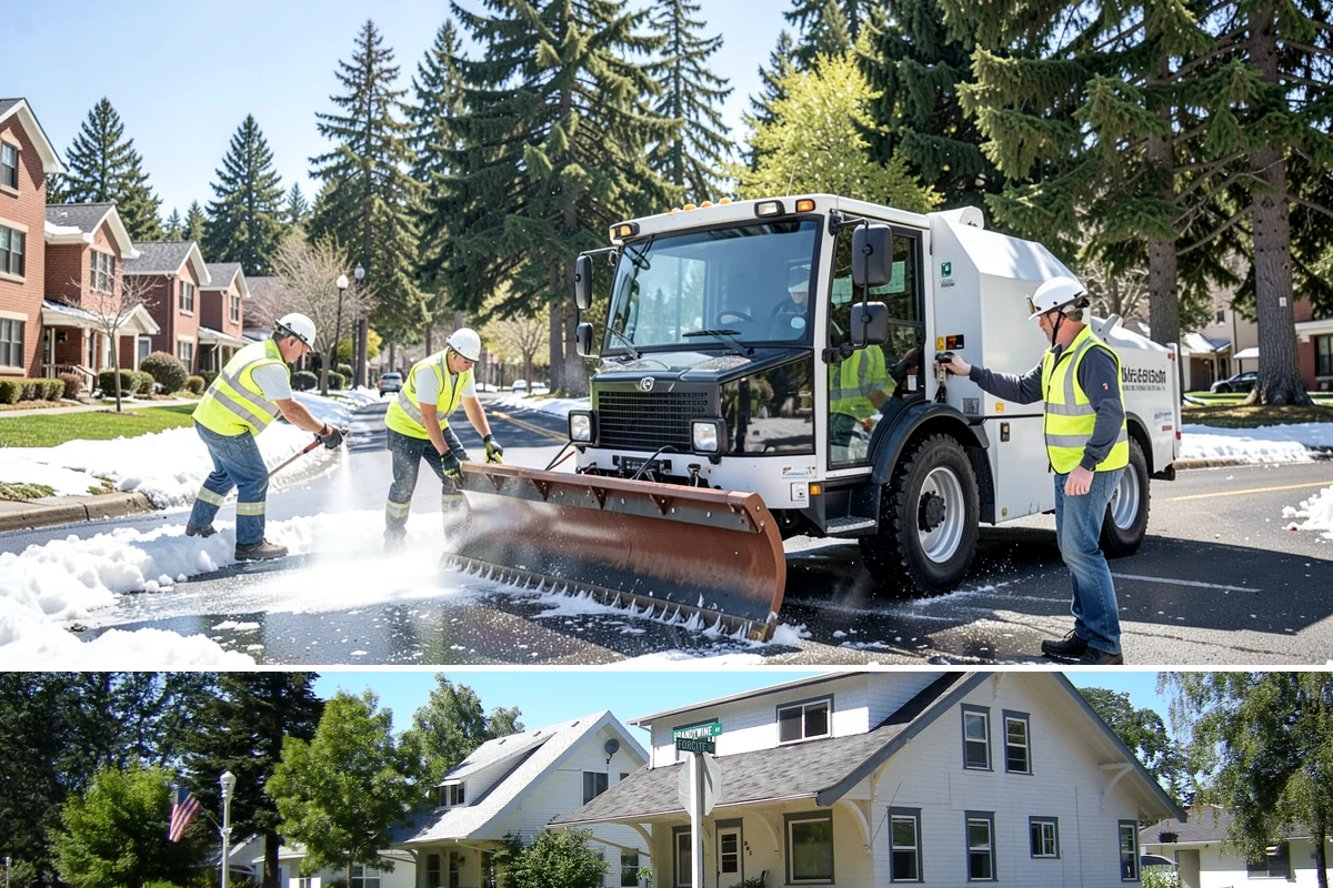 Median & Roundabout Landscaping in DuPont, Pierce County, WA - Planting is scheduled for the mild spring and fall windows, while sight-line trimming continues through the active growing season.