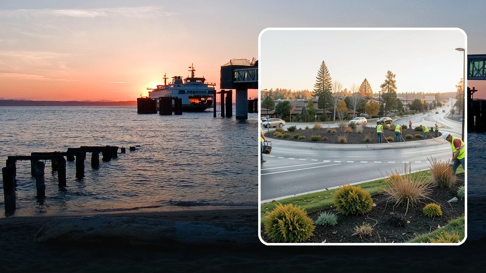 Median & Roundabout Landscaping in Edmonds, Snohomish County, WA - We install and maintain durable, sight-safe plantings in medians and roundabouts for Western Washington transportation and public...