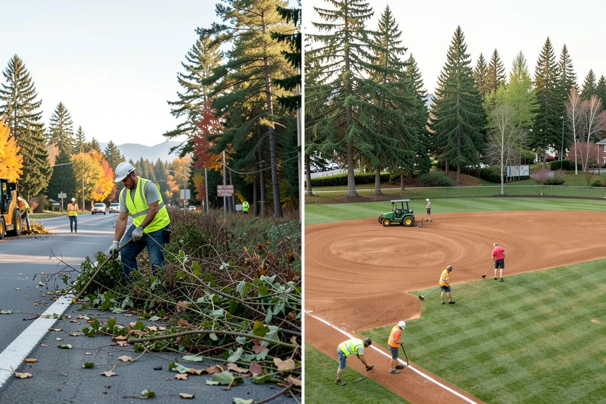 Median & Roundabout Landscaping in Enumclaw, King County, WA - We assess sight triangles, clear zones, and roadway conditions