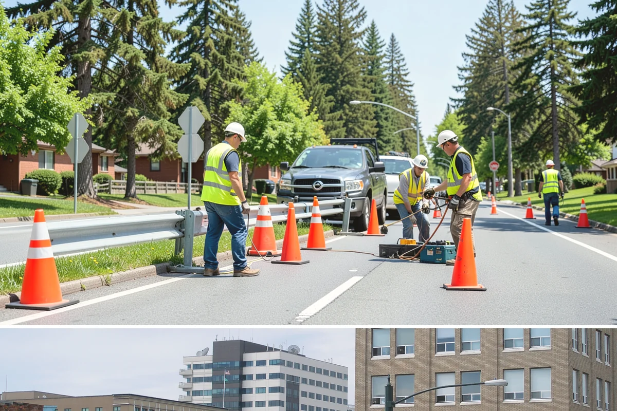 Median & Roundabout Landscaping in Everett, Snohomish County, WA - Planting is scheduled for the mild spring and fall windows, while sight-line trimming continues through the active growing season.