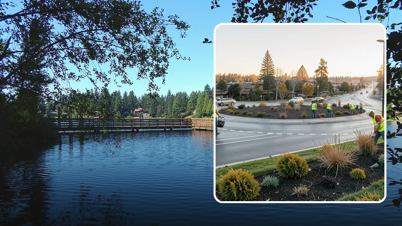 Median & Roundabout Landscaping in Federal Way, King County, WA - We install and maintain durable, sight-safe plantings in medians and roundabouts for Western Washington transportation and public...