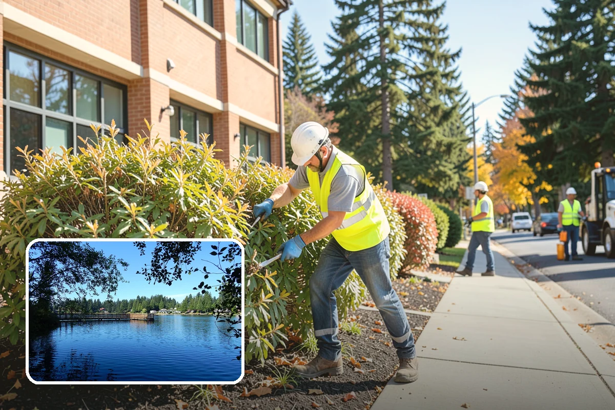 Median & Roundabout Landscaping in Federal Way, King County, WA - Sight-safe plant selection maintains driver visibility and MUTCD compliance