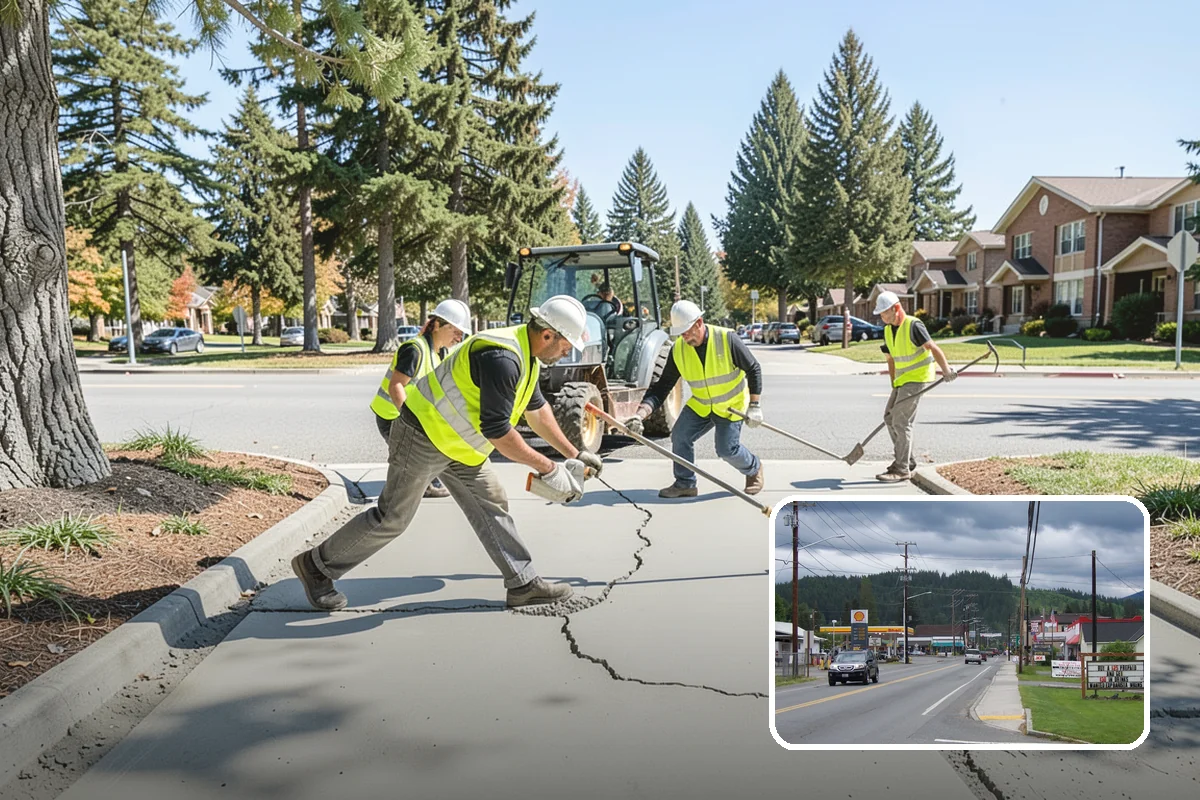 Median & Roundabout Landscaping in Granite Falls, Snohomish County, WA - Sight-safe plant selection maintains driver visibility and MUTCD compliance