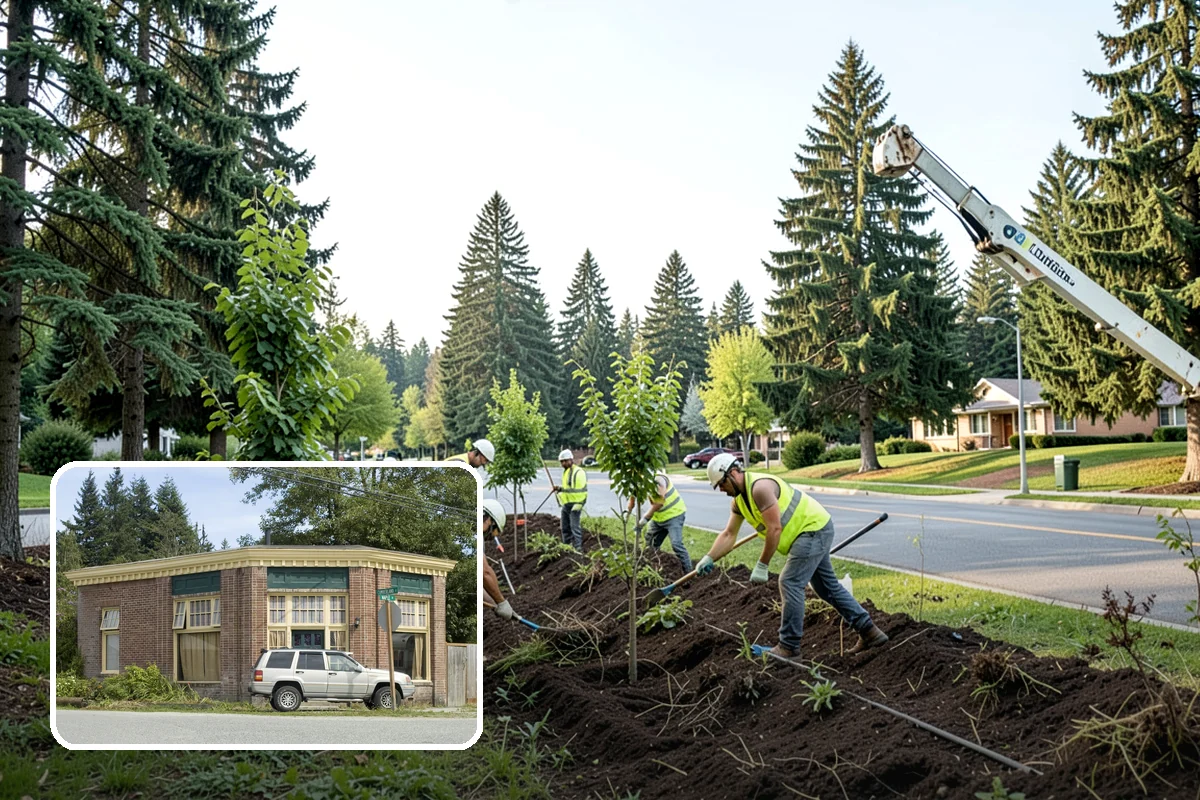 Median & Roundabout Landscaping in Hamilton, Skagit County, WA - Sight-safe plant selection maintains driver visibility and MUTCD compliance