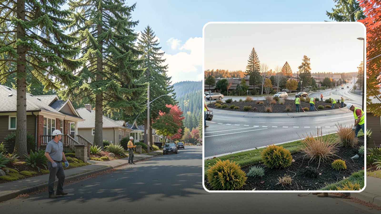 Median & Roundabout Landscaping in Hunts Point, King County, WA - We install and maintain durable, sight-safe plantings in medians and roundabouts for Western Washington transportation and public...