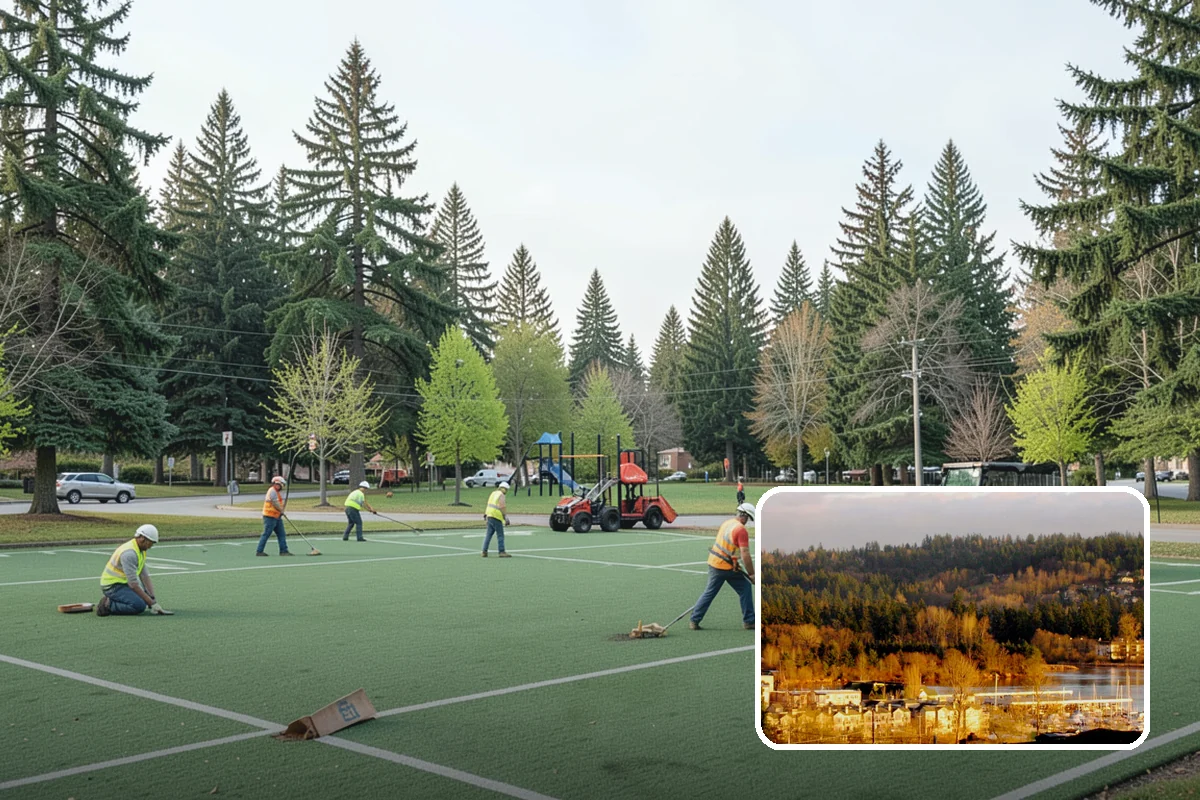 Median & Roundabout Landscaping in Kenmore, King County, WA - Sight-safe plant selection maintains driver visibility and MUTCD compliance