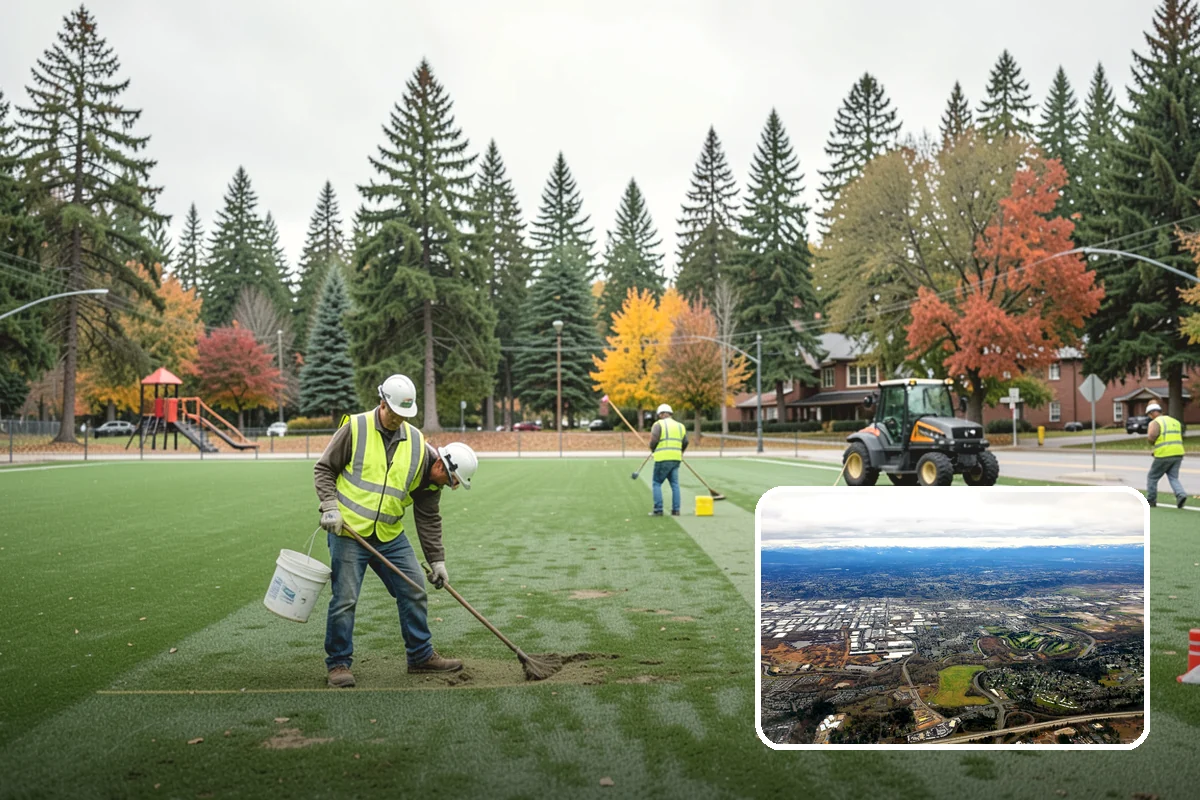 Median & Roundabout Landscaping in Kent, King County, WA - Sight-safe plant selection maintains driver visibility and MUTCD compliance