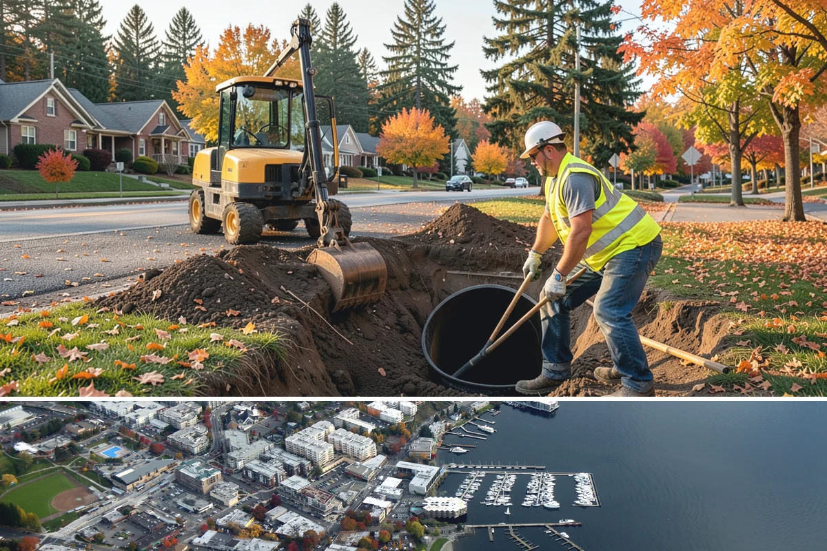 Median & Roundabout Landscaping in Kirkland, King County, WA - Planting is scheduled for the mild spring and fall windows, while sight-line trimming continues through the active growing season.