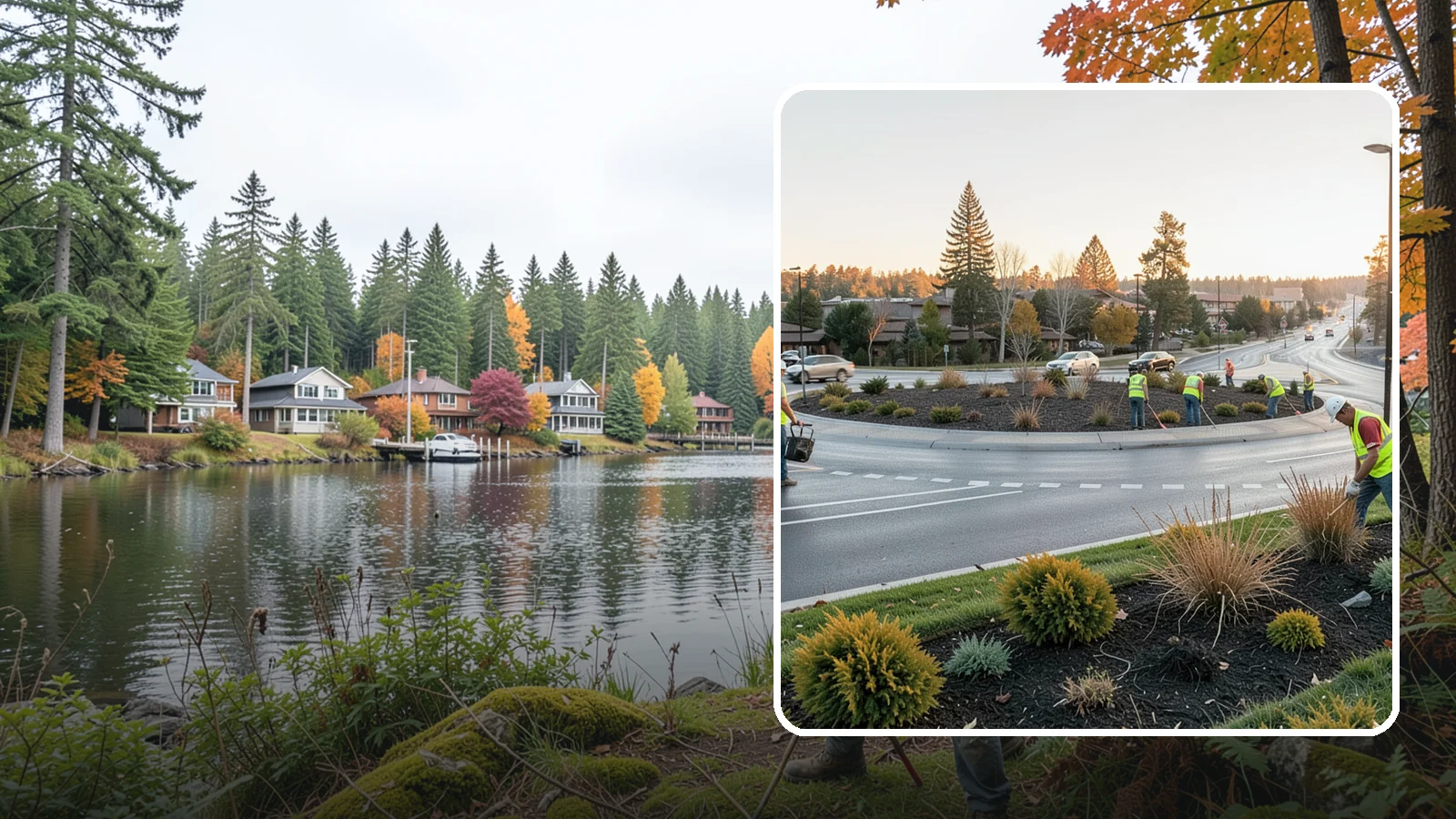 Median & Roundabout Landscaping in La Conner, Skagit County, WA - We install and maintain durable, sight-safe plantings in medians and roundabouts for Western Washington transportation and public...