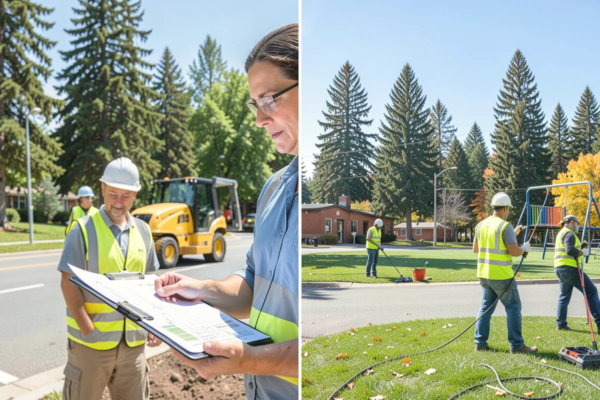 Median & Roundabout Landscaping in Lake Stevens, Snohomish County, WA - We assess sight triangles, clear zones, and roadway conditions