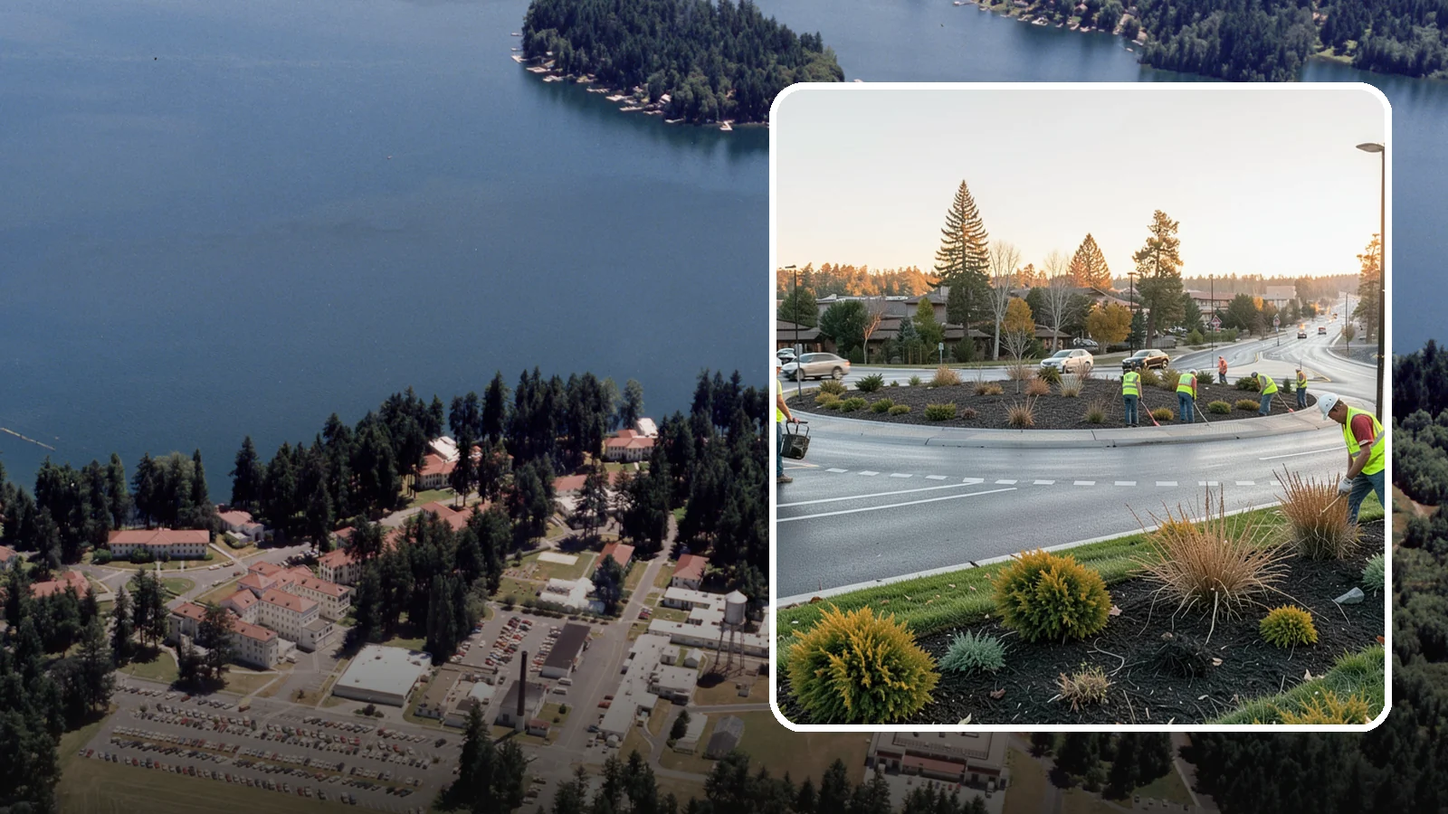 Median & Roundabout Landscaping in Lakewood, Pierce County, WA - We install and maintain durable, sight-safe plantings in medians and roundabouts for Western Washington transportation and public...