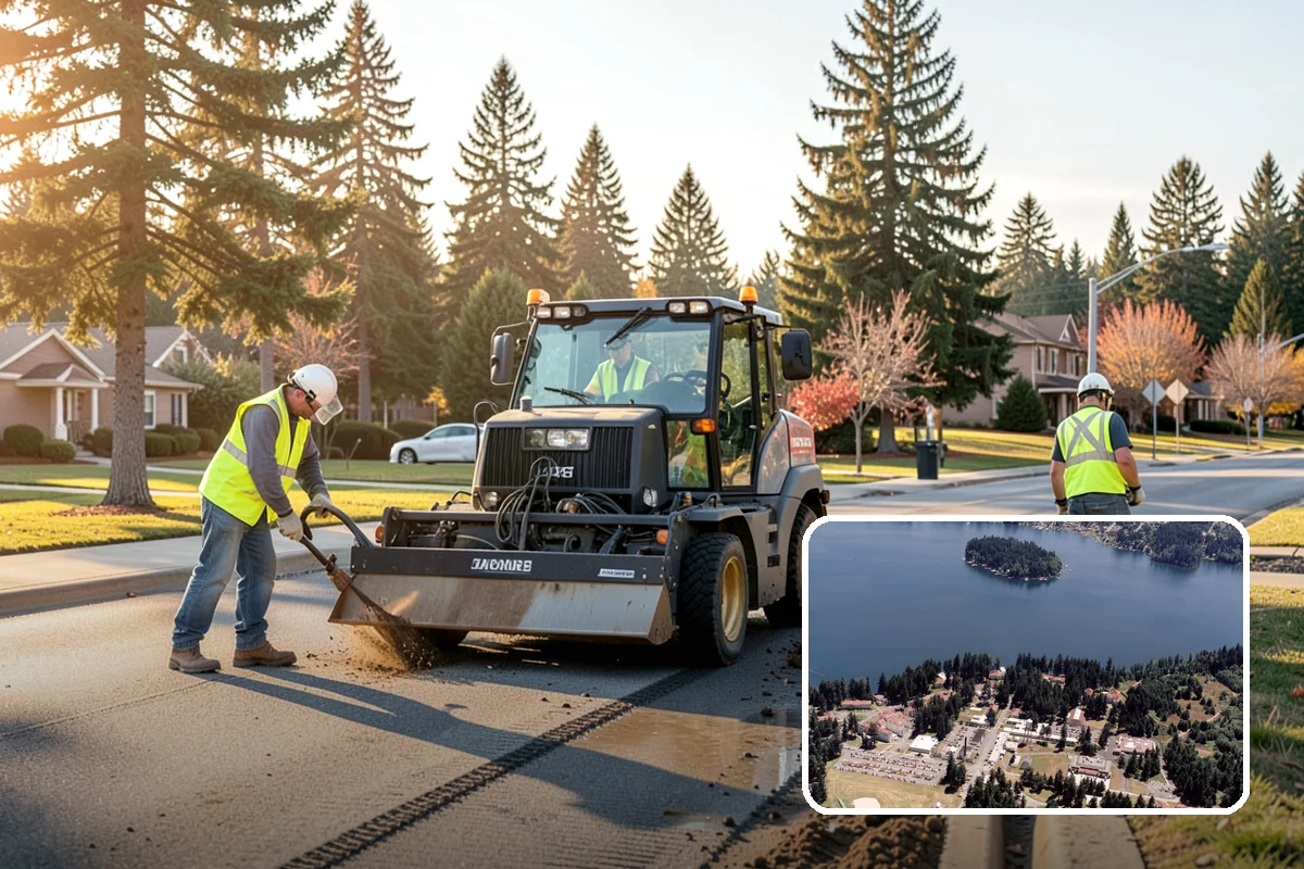 Median & Roundabout Landscaping in Lakewood, Pierce County, WA - Sight-safe plant selection maintains driver visibility and MUTCD compliance