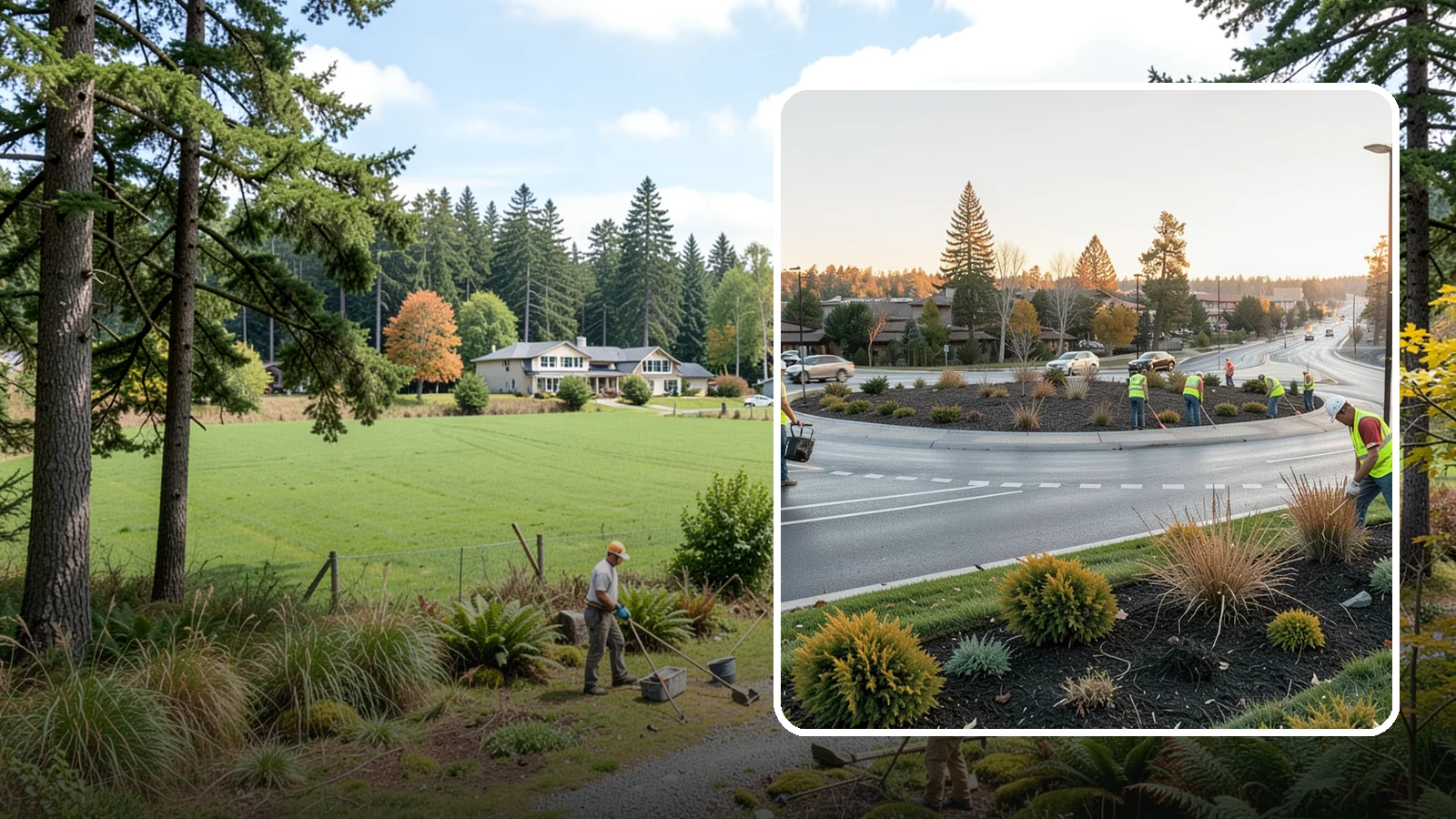 Median & Roundabout Landscaping in Lyman, Skagit County, WA - We install and maintain durable, sight-safe plantings in medians and roundabouts for Western Washington transportation and public...