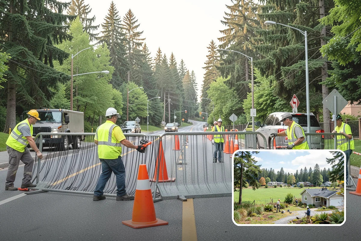 Median & Roundabout Landscaping in Lyman, Skagit County, WA - Sight-safe plant selection maintains driver visibility and MUTCD compliance