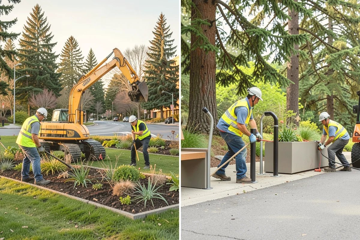 Median & Roundabout Landscaping in Lynnwood, Snohomish County, WA - We assess sight triangles, clear zones, and roadway conditions