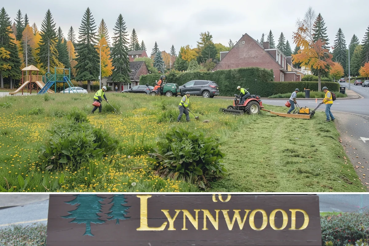 Median & Roundabout Landscaping in Lynnwood, Snohomish County, WA - Planting is scheduled for the mild spring and fall windows, while sight-line trimming continues through the active growing season.