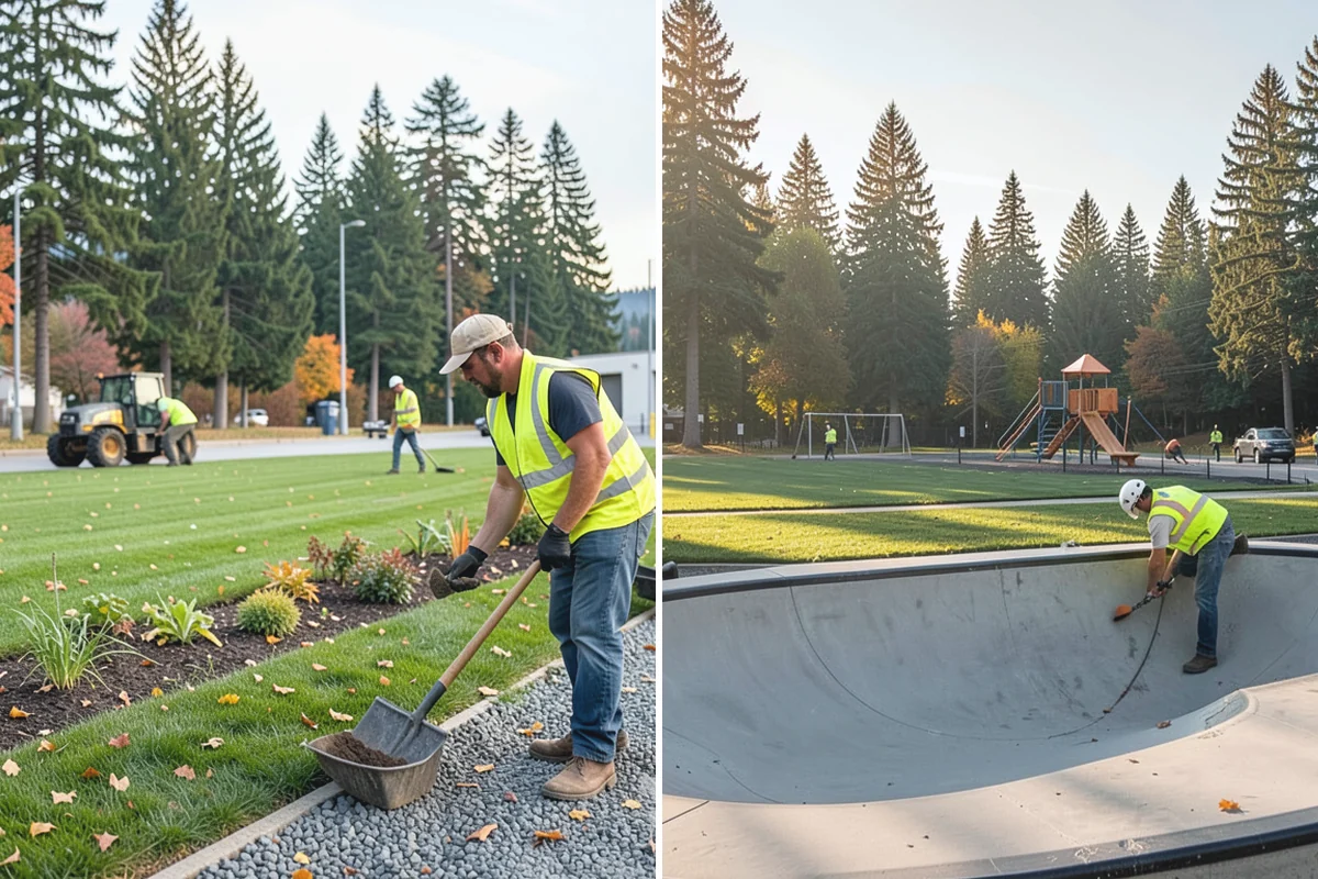 Median & Roundabout Landscaping in Medina, King County, WA - We assess sight triangles, clear zones, and roadway conditions