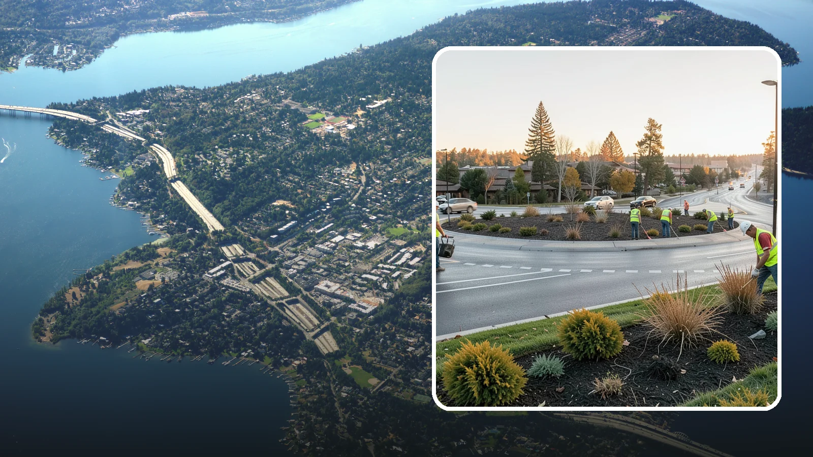 Median & Roundabout Landscaping in Mercer Island, King County, WA - We install and maintain durable, sight-safe plantings in medians and roundabouts for Western Washington transportation and public...