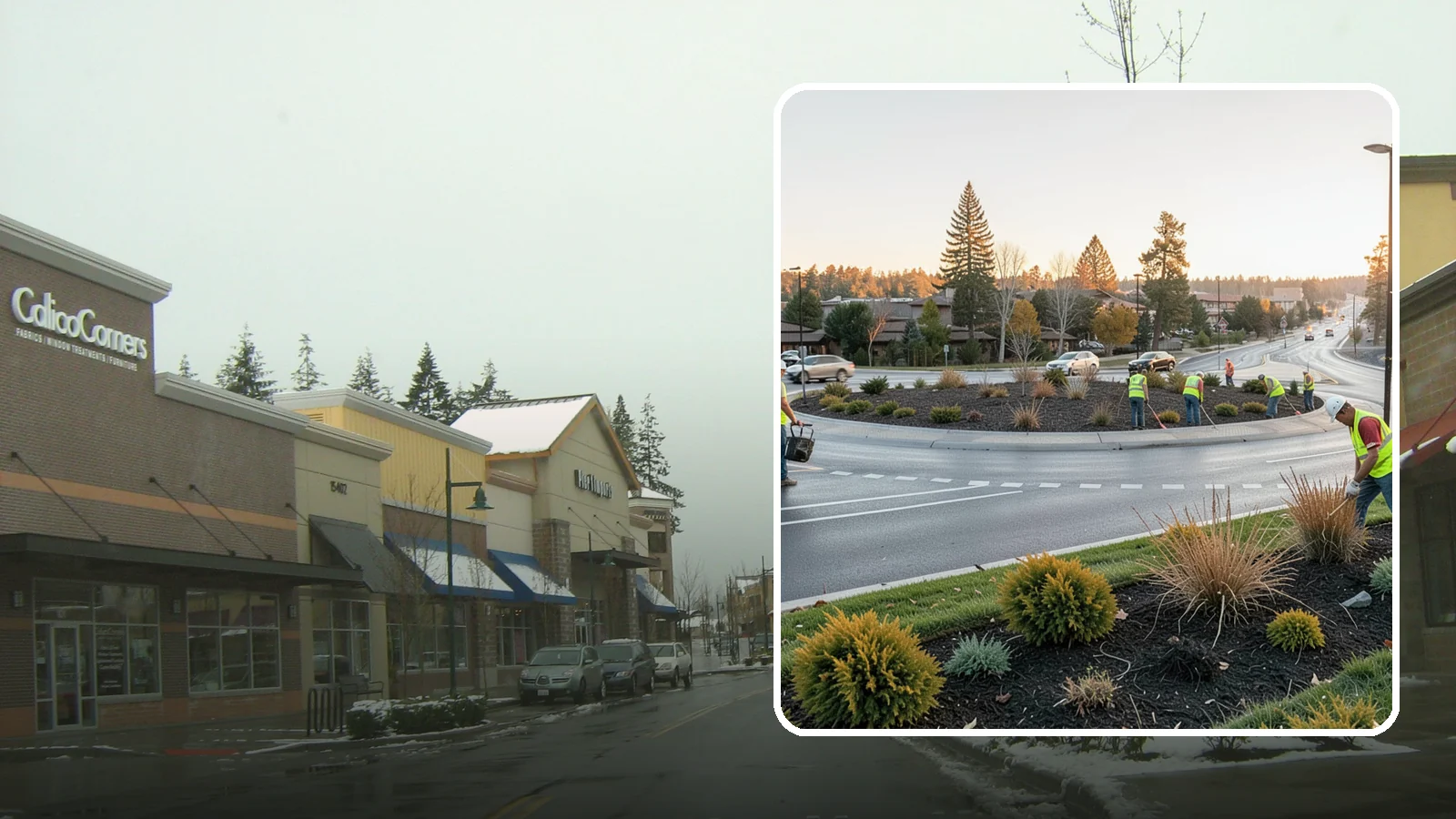 Median & Roundabout Landscaping in Mill Creek, Snohomish County, WA - We install and maintain durable, sight-safe plantings in medians and roundabouts for Western Washington transportation and public...