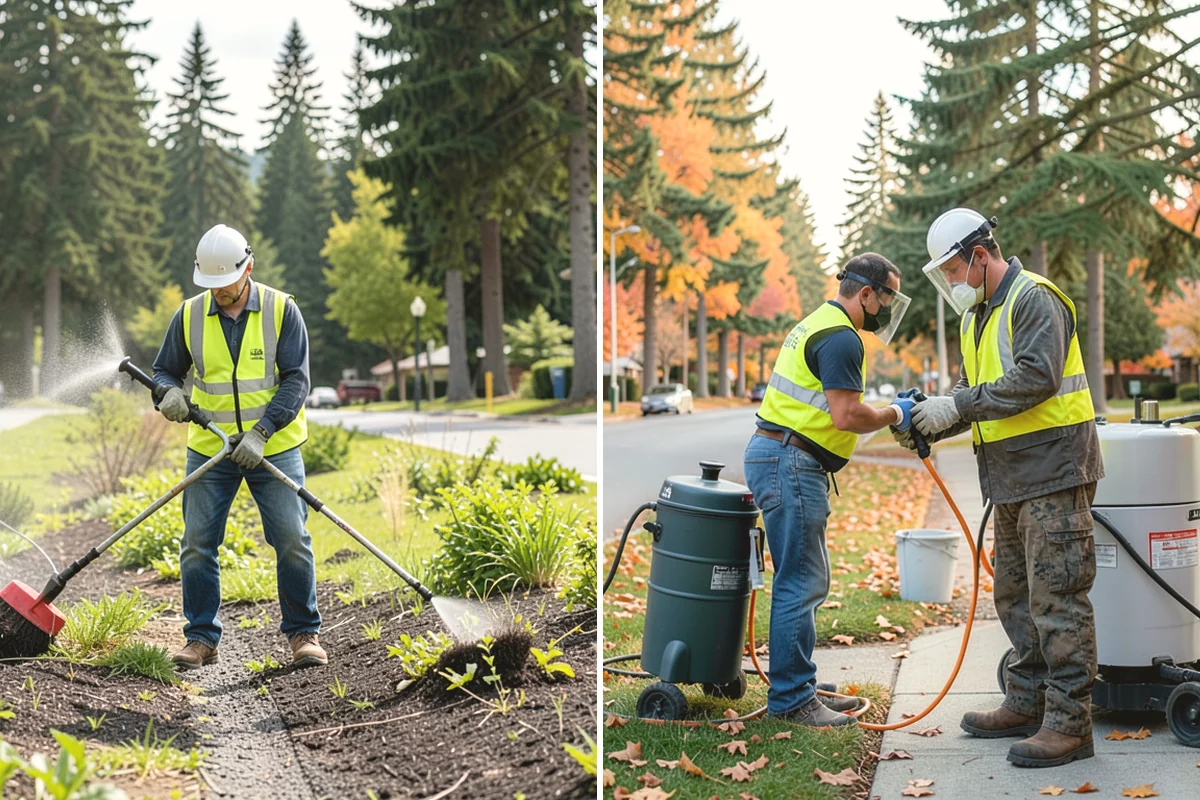 Median & Roundabout Landscaping in Mill Creek, Snohomish County, WA - We assess sight triangles, clear zones, and roadway conditions