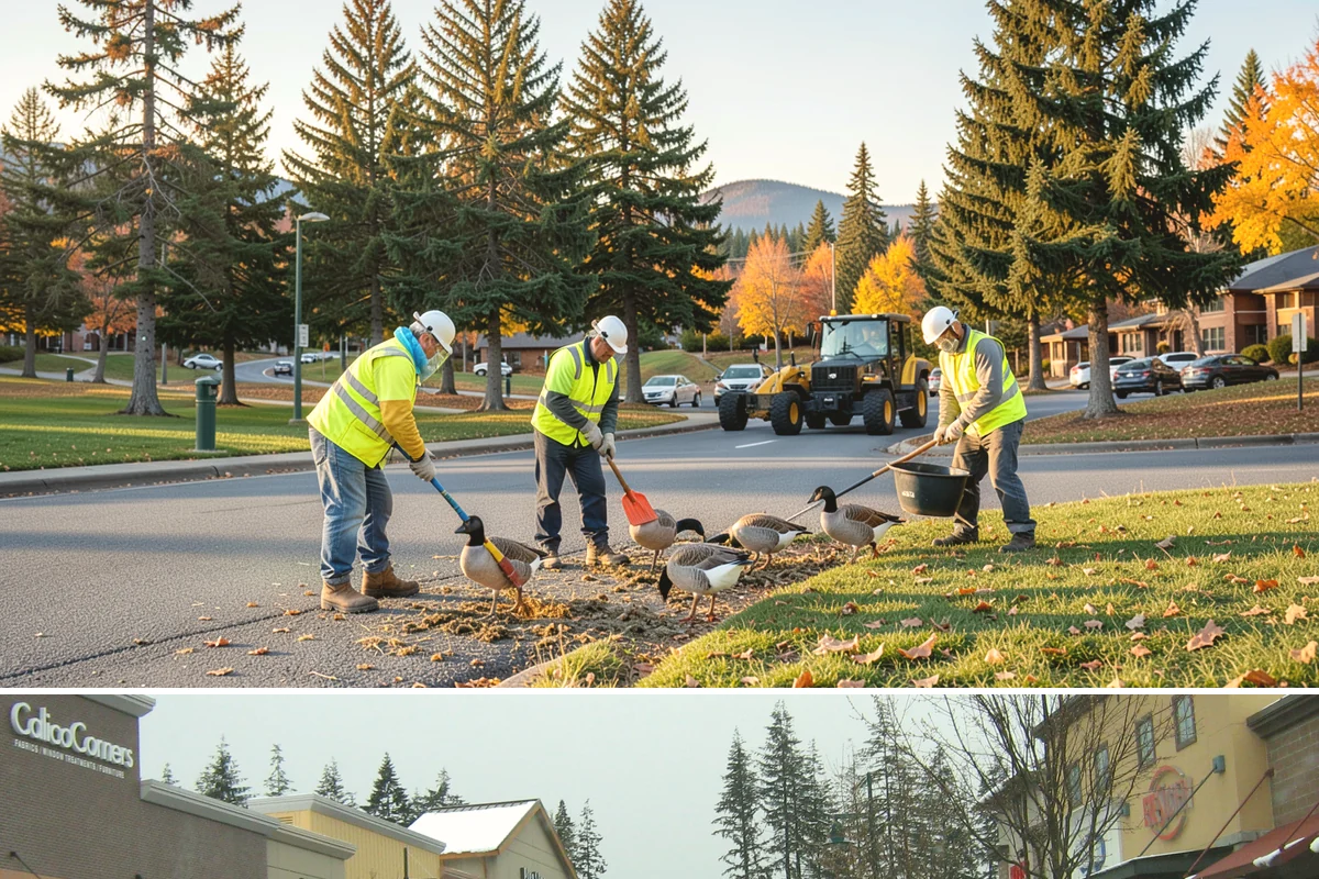 Median & Roundabout Landscaping in Mill Creek, Snohomish County, WA - Planting is scheduled for the mild spring and fall windows, while sight-line trimming continues through the active growing season.