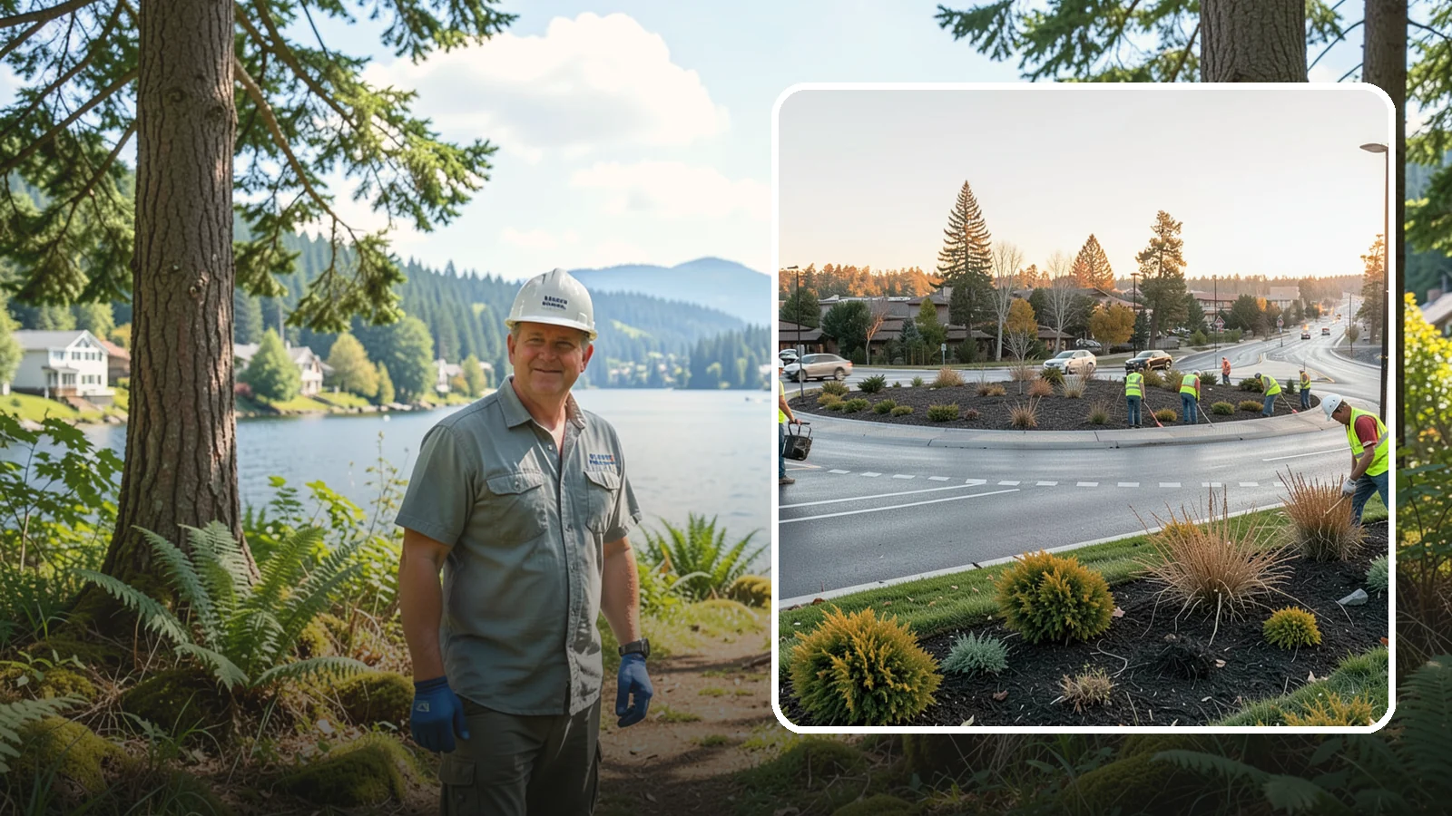 Median & Roundabout Landscaping in Milton, King County, WA - We install and maintain durable, sight-safe plantings in medians and roundabouts for Western Washington transportation and public...