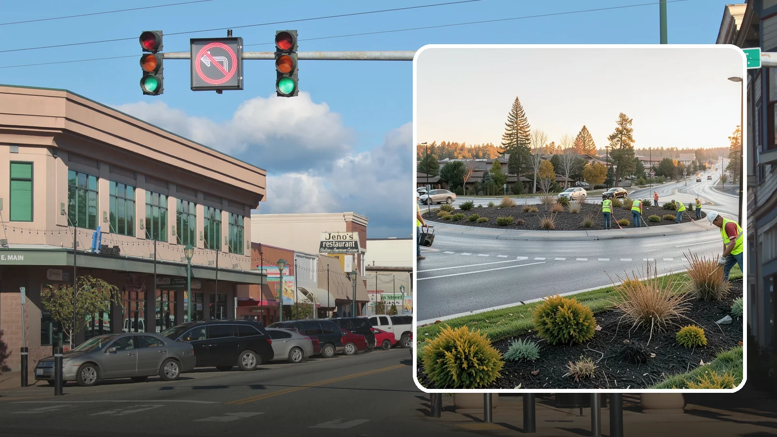 Median & Roundabout Landscaping in Monroe, Snohomish County, WA - We install and maintain durable, sight-safe plantings in medians and roundabouts for Western Washington transportation and public...