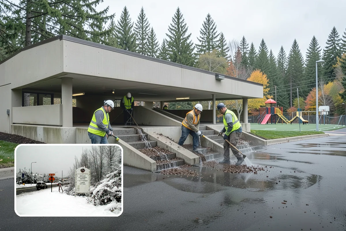 Median & Roundabout Landscaping in Newcastle, King County, WA - Sight-safe plant selection maintains driver visibility and MUTCD compliance