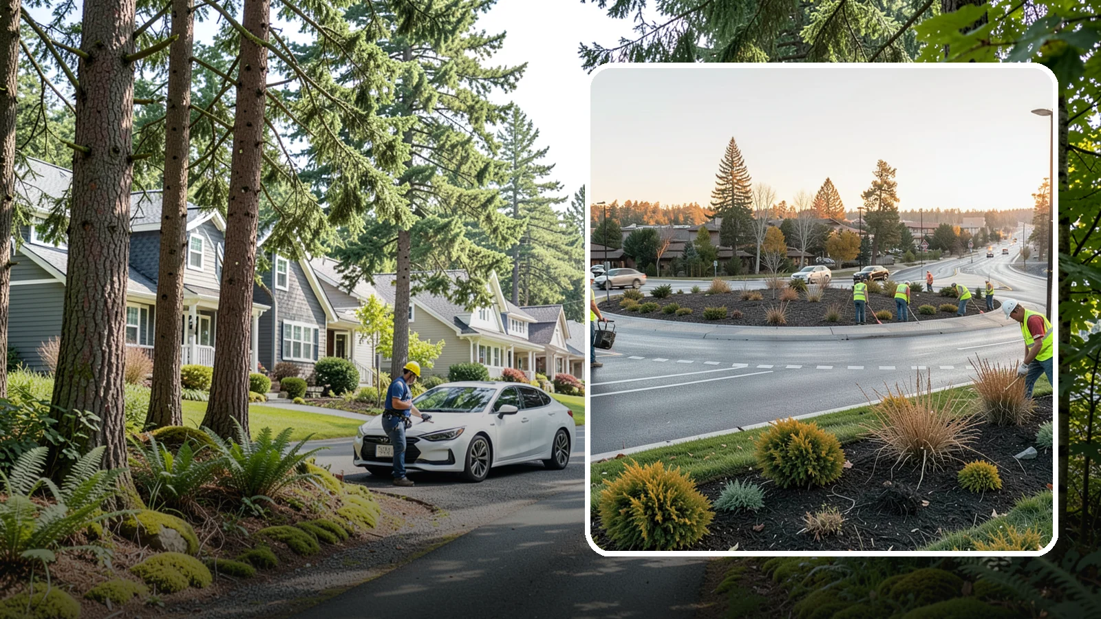 Median & Roundabout Landscaping in Normandy Park, King County, WA - We install and maintain durable, sight-safe plantings in medians and roundabouts for Western Washington transportation and public...
