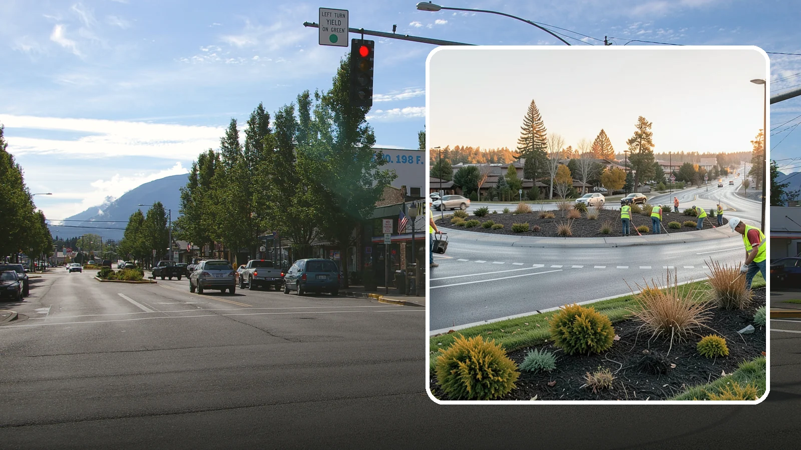 Median & Roundabout Landscaping in North Bend, King County, WA - We install and maintain durable, sight-safe plantings in medians and roundabouts for Western Washington transportation and public...