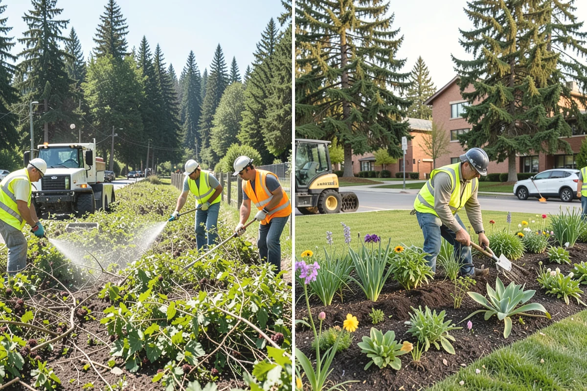 Median & Roundabout Landscaping in Oak Harbor, Island County, WA - We assess sight triangles, clear zones, and roadway conditions