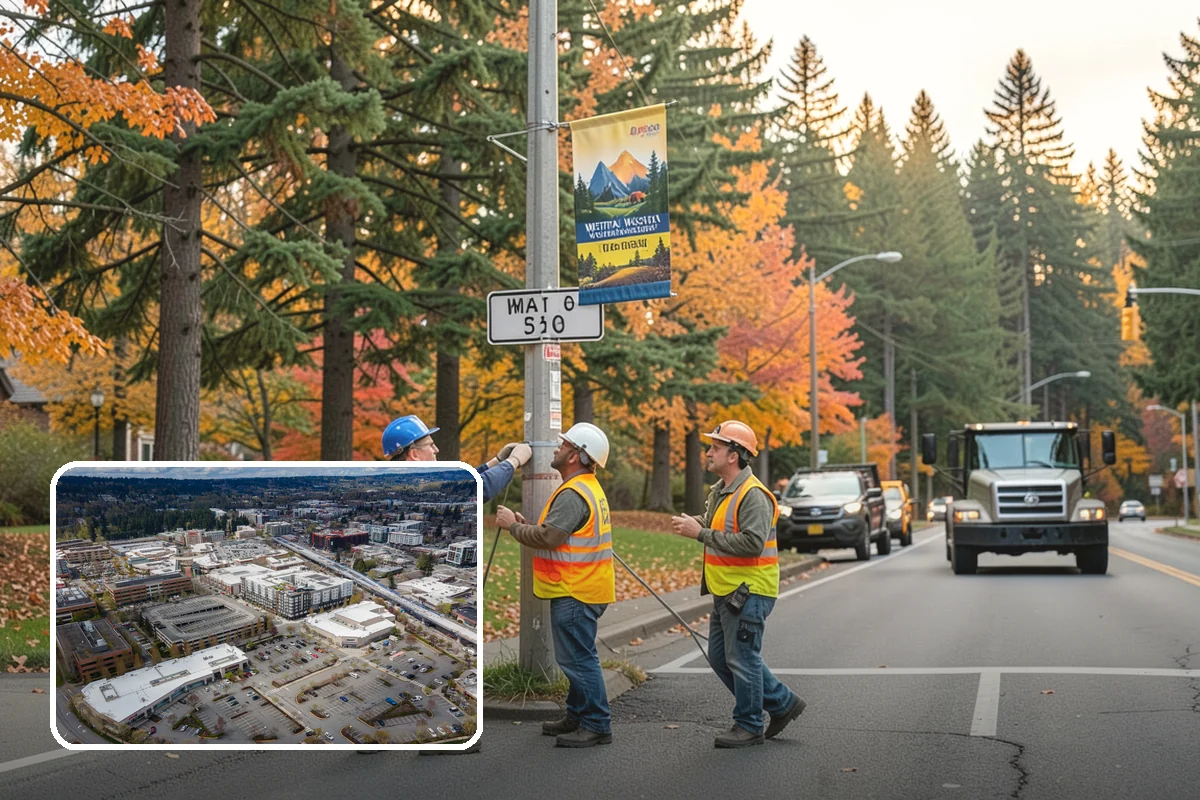 Median & Roundabout Landscaping in Redmond, King County, WA - Sight-safe plant selection maintains driver visibility and MUTCD compliance