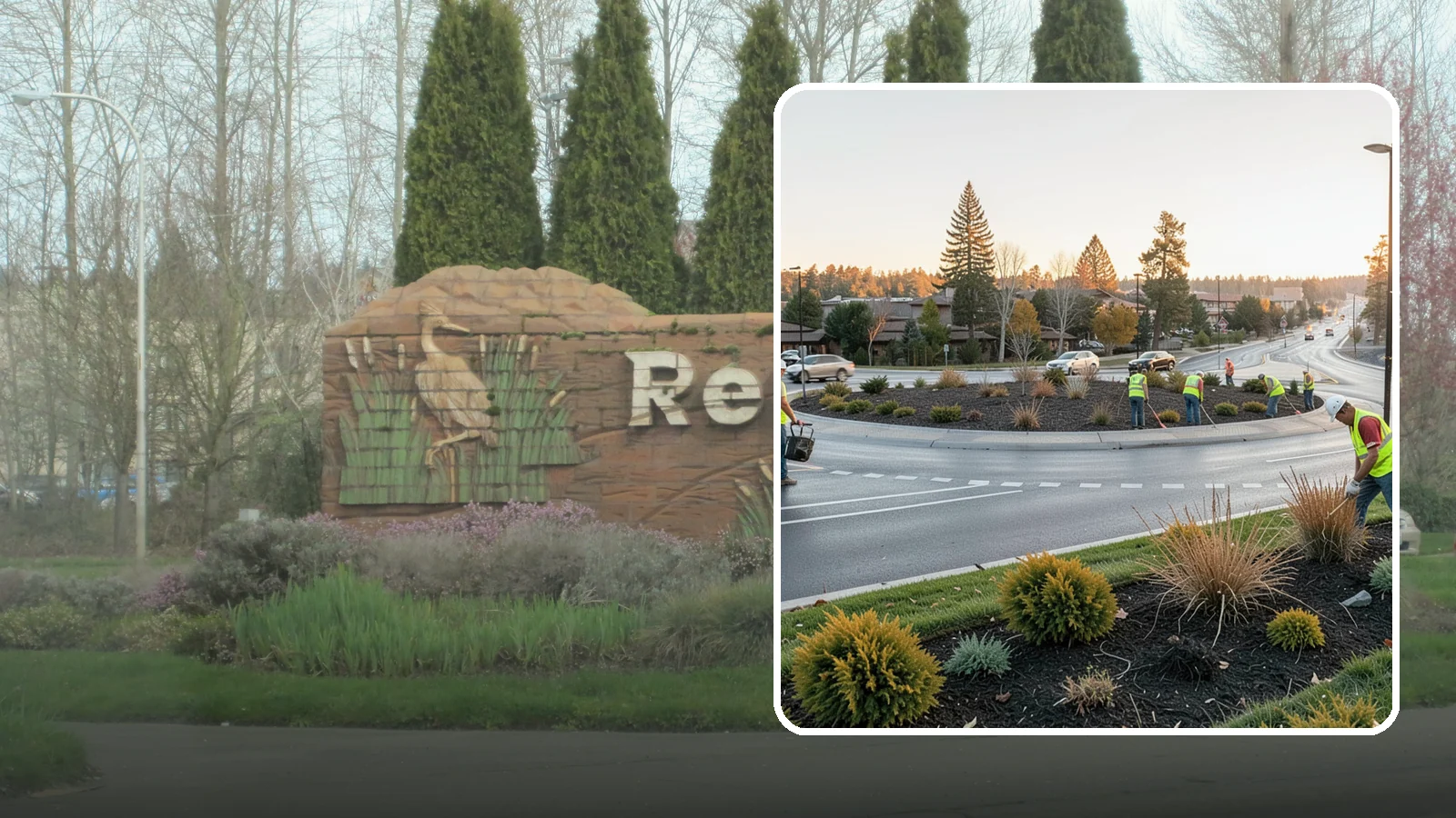 Median & Roundabout Landscaping in Renton, King County, WA - We install and maintain durable, sight-safe plantings in medians and roundabouts for Western Washington transportation and public...