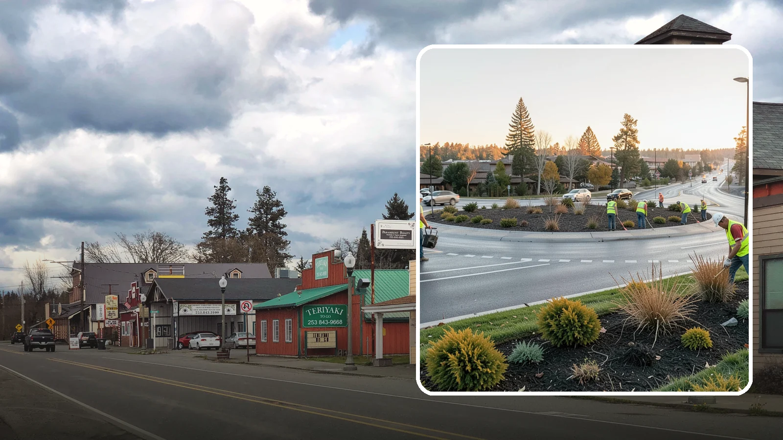 Median & Roundabout Landscaping in Roy, Pierce County, WA - We install and maintain durable, sight-safe plantings in medians and roundabouts for Western Washington transportation and public...