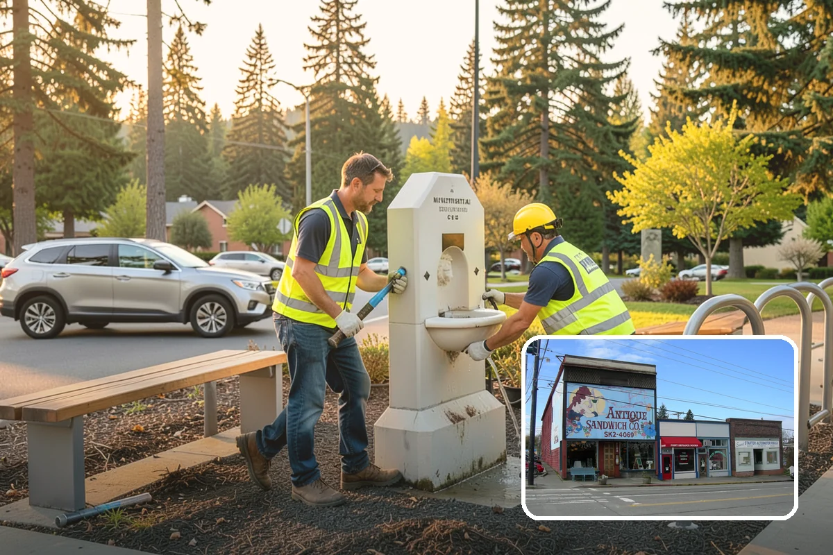 Median & Roundabout Landscaping in Ruston, Pierce County, WA - Sight-safe plant selection maintains driver visibility and MUTCD compliance