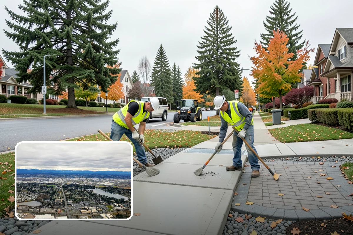 Median & Roundabout Landscaping in SeaTac, King County, WA - Sight-safe plant selection maintains driver visibility and MUTCD compliance