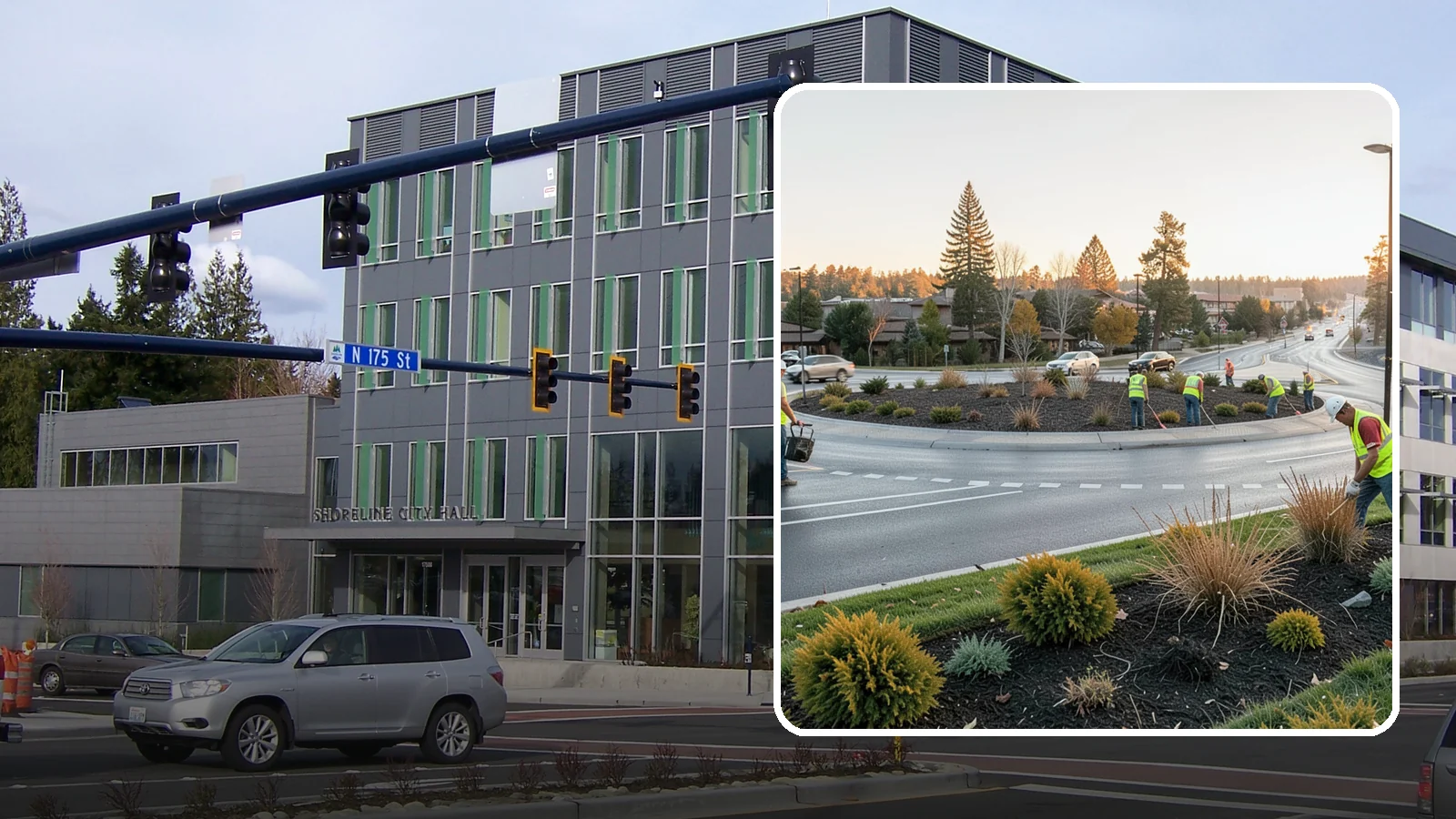 Median & Roundabout Landscaping in Shoreline, King County, WA - We install and maintain durable, sight-safe plantings in medians and roundabouts for Western Washington transportation and public...