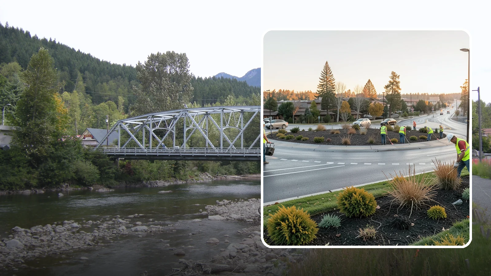 Median & Roundabout Landscaping in Skykomish, King County, WA - We install and maintain durable, sight-safe plantings in medians and roundabouts for Western Washington transportation and public...