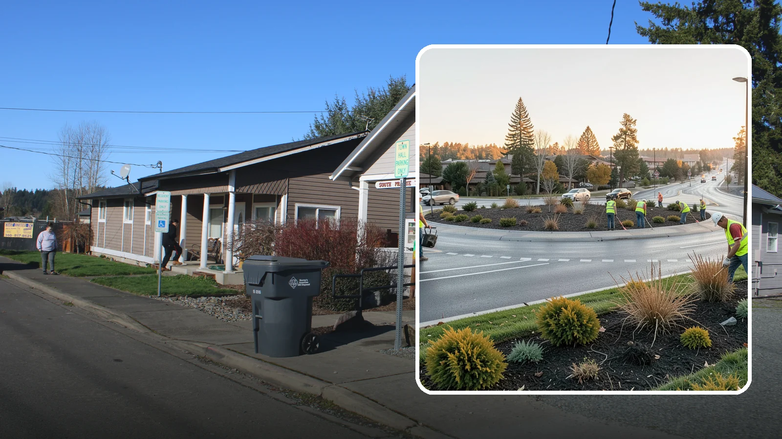 Median & Roundabout Landscaping in South Prairie, Pierce County, WA - We install and maintain durable, sight-safe plantings in medians and roundabouts for Western Washington transportation and public...