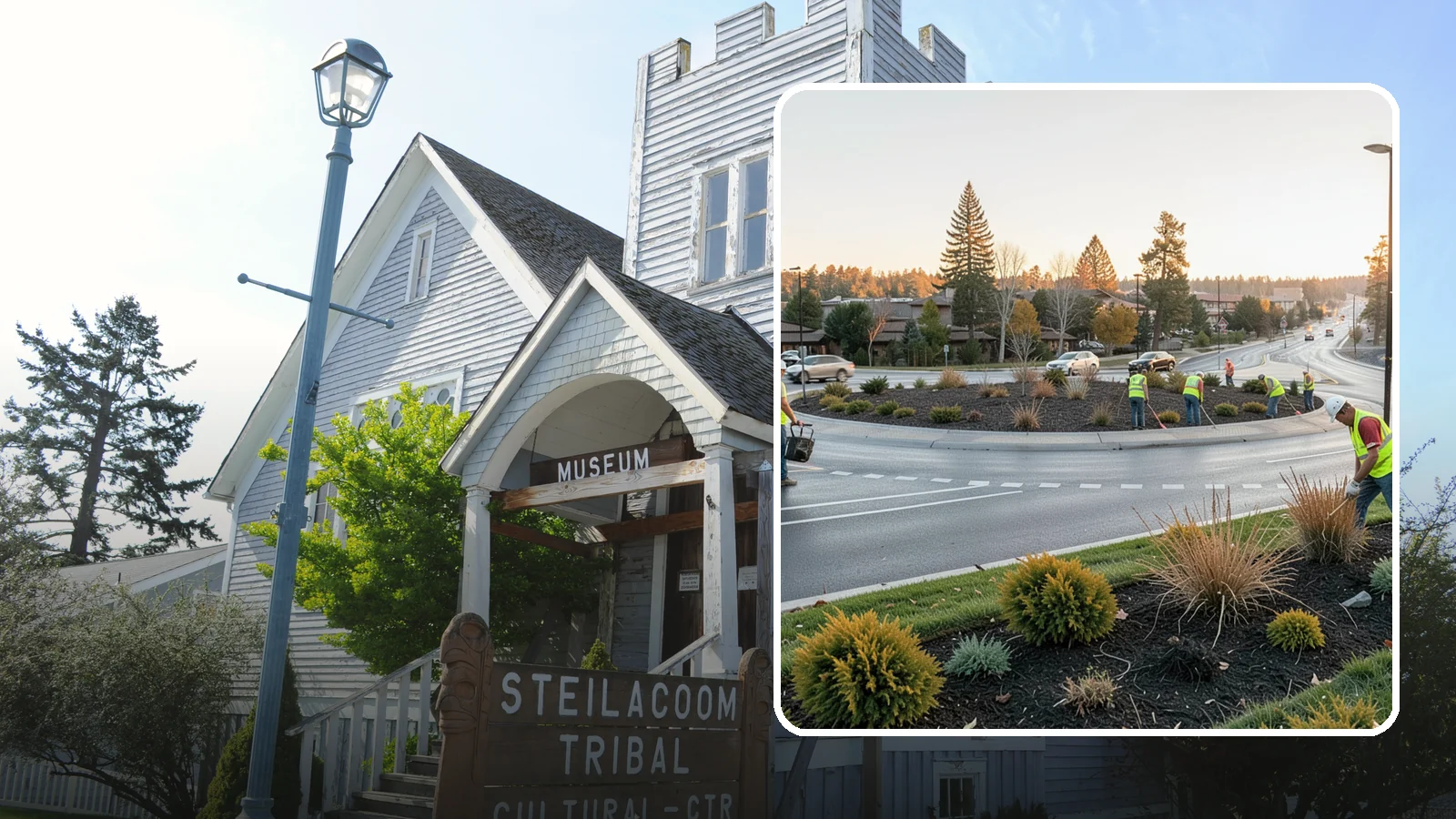 Median & Roundabout Landscaping in Steilacoom, Pierce County, WA - We install and maintain durable, sight-safe plantings in medians and roundabouts for Western Washington transportation and public...